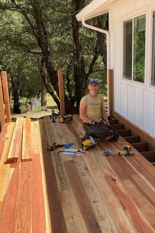 How to DIY Redwood Decking with Hidden Screws One Hundred Acres Home